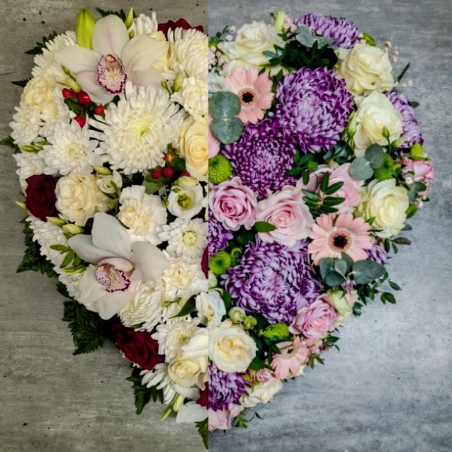 Création florale artistique aux couleurs équilibrées